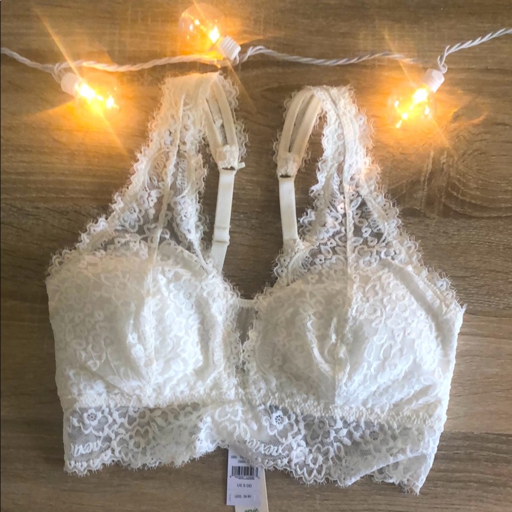 Aerie Eyelash Lace Plunge Bralette (NWT)